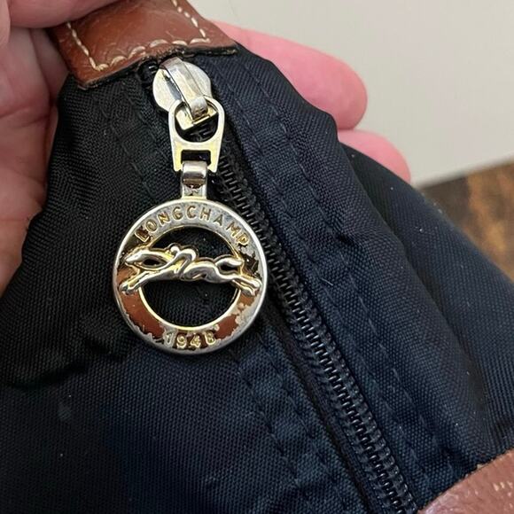 Longchamp FLAWS Le Pliage Original M Tote Hand Shoulder Nylon Bag Recycle Canvas - Picture 13 of 16